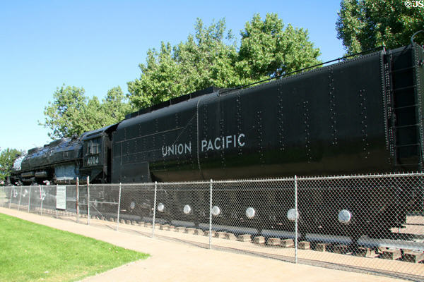 Union Pacific steam locomotive 4004 Big Boy for Rocky Mountain service between Cheyenne, WY & Ogden, UT now in Holliday Park. Cheyenne, WY.