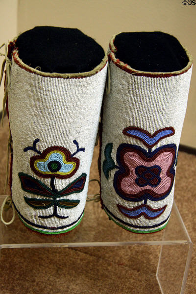 Flathead Indian woman's beaded leggings (c1880) at Nelson Museum of the West. Cheyenne, WY.