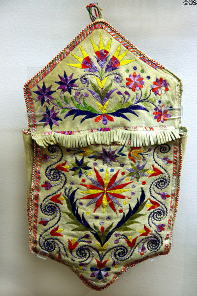 Santee Sioux quilled bag (c1880) at Nelson Museum of the West. Cheyenne, WY.