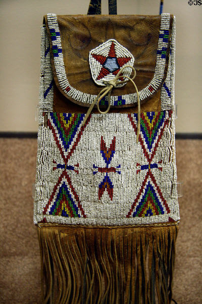 Arapaho Indian beaded dispatch bag (c1885) at Nelson Museum of the West. Cheyenne, WY.