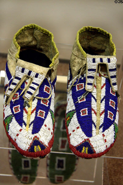 Sioux beaded moccasins (c1890) at Nelson Museum of the West. Cheyenne, WY.