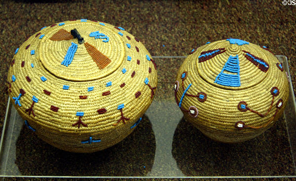 Inuit beaded baskets (c1905) at Nelson Museum of the West. Cheyenne, WY.