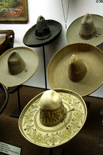 Decorated sombreros (1890-1920) at Nelson Museum of the West. Cheyenne, WY.