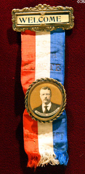 Theodore Roosevelt campaign ribbon at Buffalo Bill Center of the West. Cody, WY.