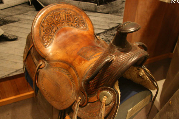 Annie Oakley's Saddle (c1880) used in Buffalo Bill's show at Buffalo Bill Center of the West. Cody, WY.