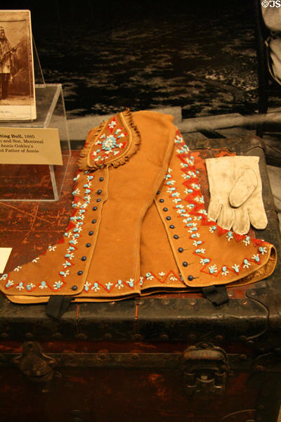 Annie Oakley's spats & gloves used in Buffalo Bill's show at Buffalo Bill Center of the West. Cody, WY.