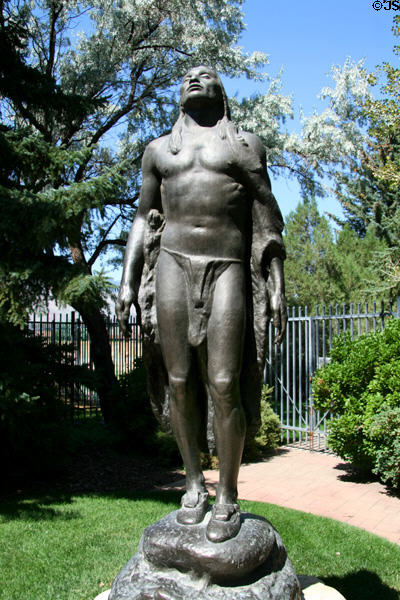 Buffalo Prayer statue (1917 cast 1968) by James E. Fraser at Buffalo Bill Center of the West. Cody, WY.