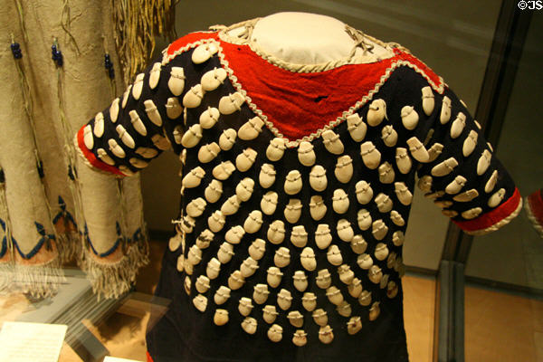 Northern Plains girl's dress with elk teeth (c1885) at Buffalo Bill Center of the West. Cody, WY.