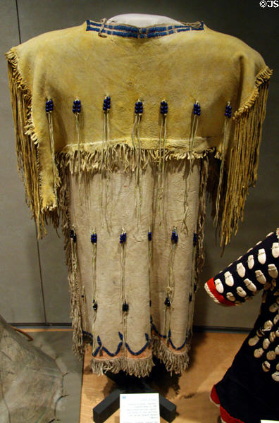 Southern Cheyenne beaded deer hide girl's dress (c1880) at Buffalo Bill Center of the West. Cody, WY.