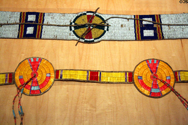 Decorative Nuxbaaga & Arapaho blanket strips (1890) at Buffalo Bill Center of the West. Cody, WY.