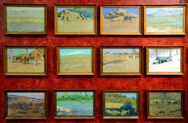 Oil studies for paintings by Frederic Remington at Buffalo Bill Center of the West. Cody, WY.