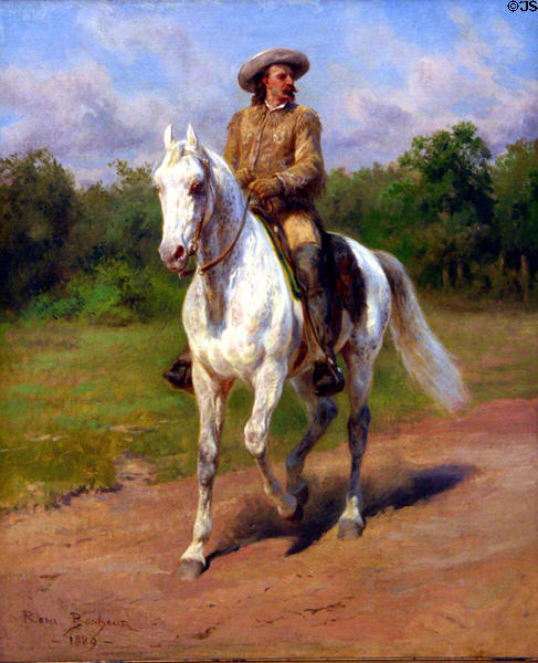 Col. William F. Cody portrait (1889) by Rosa Bonheur of France at Buffalo Bill Center of the West. Cody, WY.