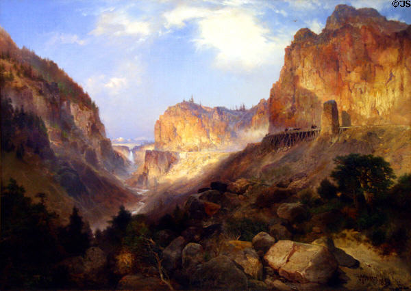 Golden Gate Pass of Yellowstone National Park painting (1893) by Thomas Moran at Buffalo Bill Center of the West. Cody, WY.