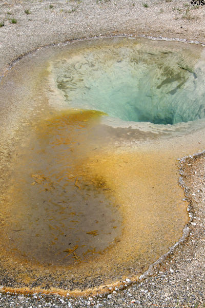 Pools in Old Faithful area of Yellowstone National Park. WY.