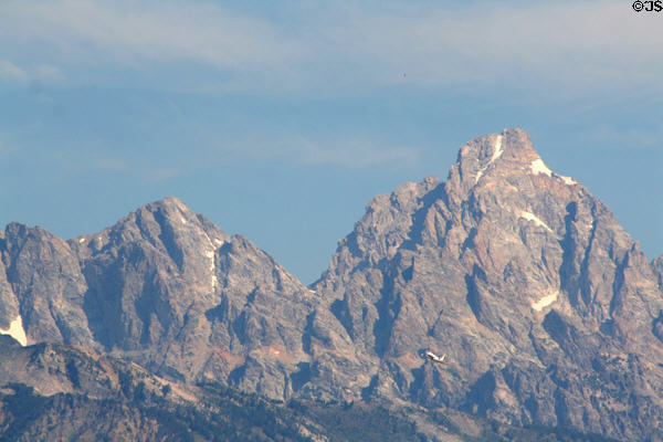 Rocky summits of mountains in Grand Teton National Park. WY.