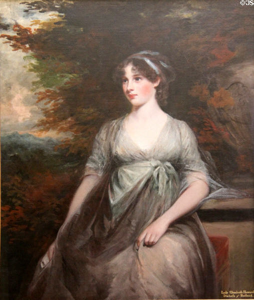 Lady Elizabeth Howard, Duchess of Rutland portrait (1798) by John Hoppner at Lady Lever Art Gallery. Liverpool, England.