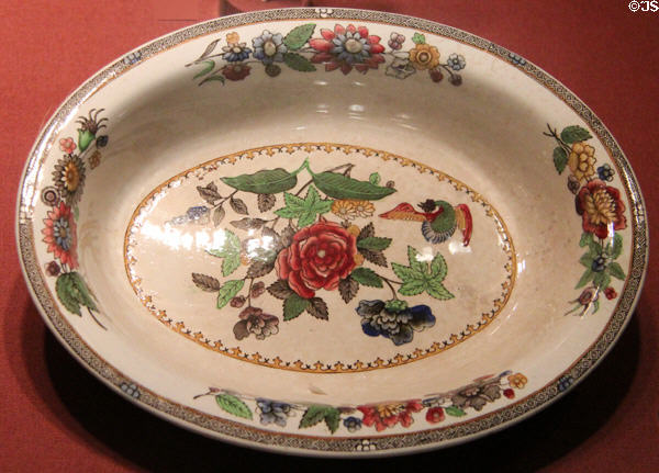 Empress of Britain II vegetable dish (c1931) by Spode for Canadian Pacific Line at Merseyside Maritime Museum. Liverpool, England.