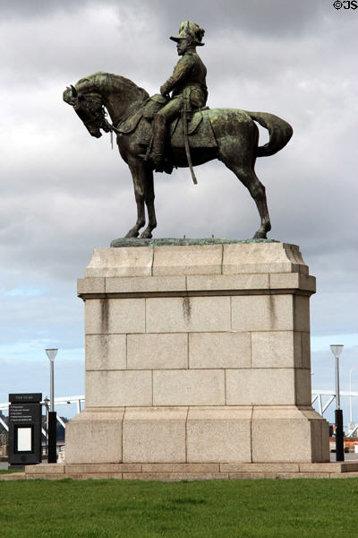 Equestrian statue of King Edward VII (1921) at Pier Head. Liverpool, England.