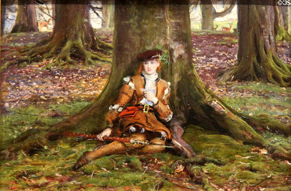 Rosalind in the Forest painting (1867-8) by John Everett Millais at Walker Art Gallery. Liverpool, England.
