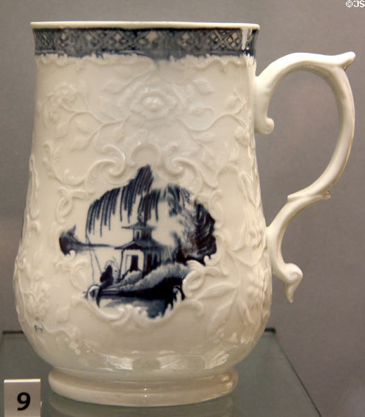 Porcelain mug (1765-70) by Philip Christian's factory, Liverpool at Walker Art Gallery. Liverpool, England.