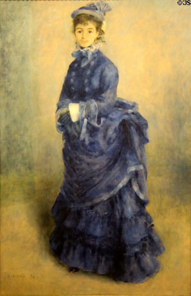 La Parisienne painting (1874) by Pierre-Auguste Renoir at National Museum of Wales. Cardiff, Wales.