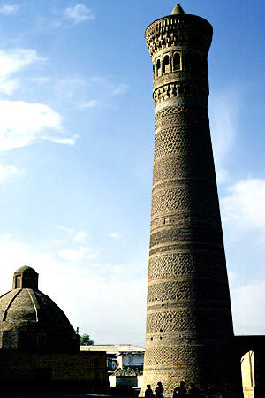 Kalyan Minaret (1127-1129) in Bukhara. Uzbekistan.