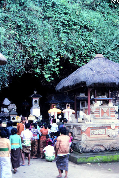 Opening of Goa Lawah bat cave temple. Bali, Indonesia.