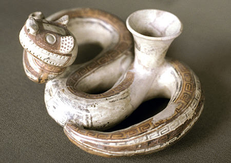 Snake (Tiwanaku) in Museum of Anthropology & Archeology in Lima. Peru.