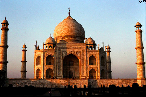 Taj Mahal at sunset in Agra. India.