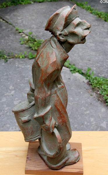 Clank the Garbage Man sculpture by Douglas Allan Wood in private collection.