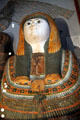 Ancient Egyptian mummy case of Tenetreti-Scherit at Kunsthistorisches Museum. Vienna, Austria