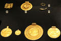 Collection of gold medals of Roman Emperors at Kunsthistorisches Museum. Vienna, Austria.