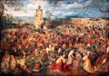 Procession to Calvary painting by Pieter Brueghel the Elder at Kunsthistorisches Museum. Vienna, Austria.
