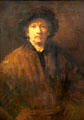 Self-portrait by Rembrandt at Kunsthistorisches Museum. Vienna, Austria.