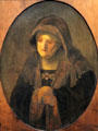 Prophetess Anna painting by Rembrandt at Kunsthistorisches Museum. Vienna, Austria.