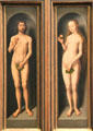 Adam & Eve painting by Hans Memling at Kunsthistorisches Museum. Vienna, Austria.