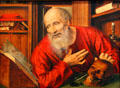 St Jerome in Cell painting by Quentin Massys at Kunsthistorisches Museum. Vienna, Austria.