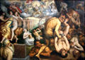 Last Judgment painting by Fans Floris at Kunsthistorisches Museum. Vienna, Austria.
