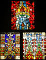 Stained glass windows from St Stephan Choir of Vienna at Historical Museum of City of Vienna. Vienna, Austria.