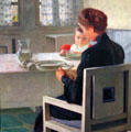 Breakfast painting by Carl Moll at Historical Museum of City of Vienna. Vienna, Austria.