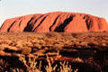 Changing colors of Uluru at sunset, 6:20 pm. Australia