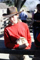 Young boy in an Akubara hat in Ballarat. Ballarat, Australia.