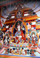 Colorful religious mural inside Simtokha Dzong in Thimpu. Bhutan.