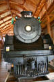 Nose of steam locomotive 5468 at Revelstoke Railway Museum. Revelstoke, BC.