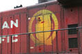 Canadian Pacific logo on container train. Revelstoke, BC.
