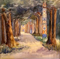 Totem Walk at Sitka painting by Emily Carr at Art Gallery of Greater Victoria. Victoria, BC.