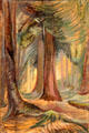 Lone Cedar painting by Emily Carr at Art Gallery of Greater Victoria. Victoria, BC.
