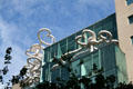 Cloud art by Alan Chung Hung on roofline of 938 Howe Street. Vancouver, BC.