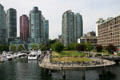 Park & condo-apartments on Coal Harbour. Vancouver, BC