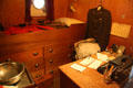 Clerk's cabin aboard RCMP St. Roch at Vancouver Maritime Museum. Vancouver, BC.